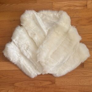 Luxurious White Faux Fur Wrap